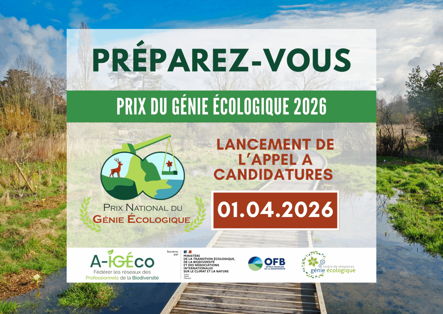 Préparez-vous au « Prix du Génie Écologique 2026 »!