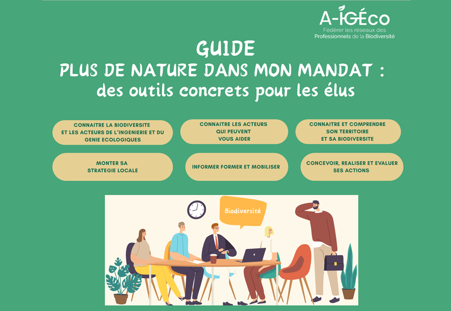Page d'accueil du guide "Plus de nature dans mon mandat d'élu" de l'A-IGEco