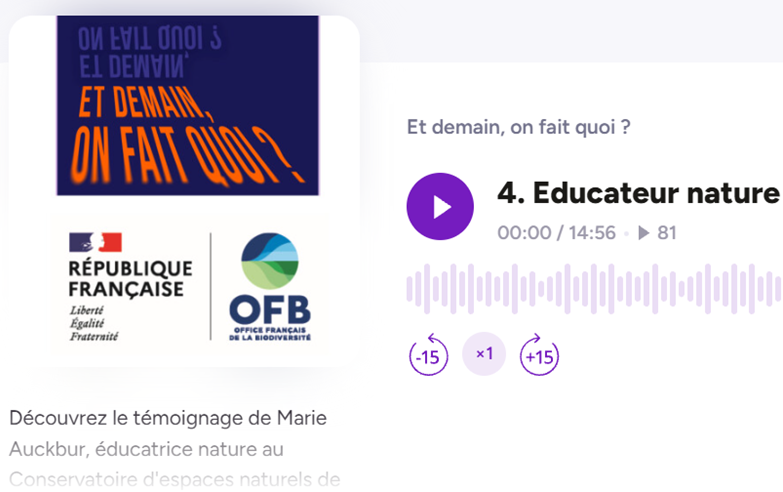 Un podcast sur les métiers de la biodiversité