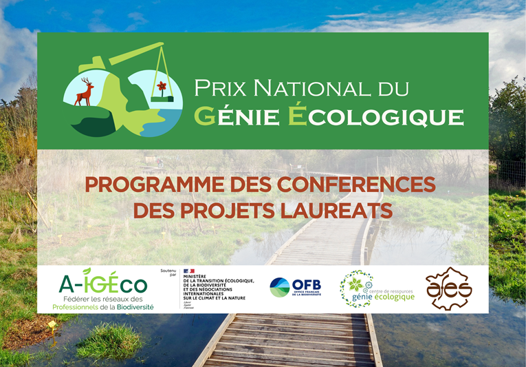 Le programme des conférences des lauréats du prix du génie écologique