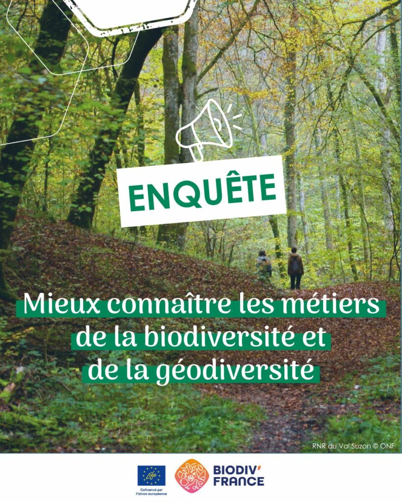 Visuel enquête métiers biodiversité LIFE Biodiv-France